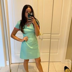 Lilly Pulitzer Aqua dress with scoop back